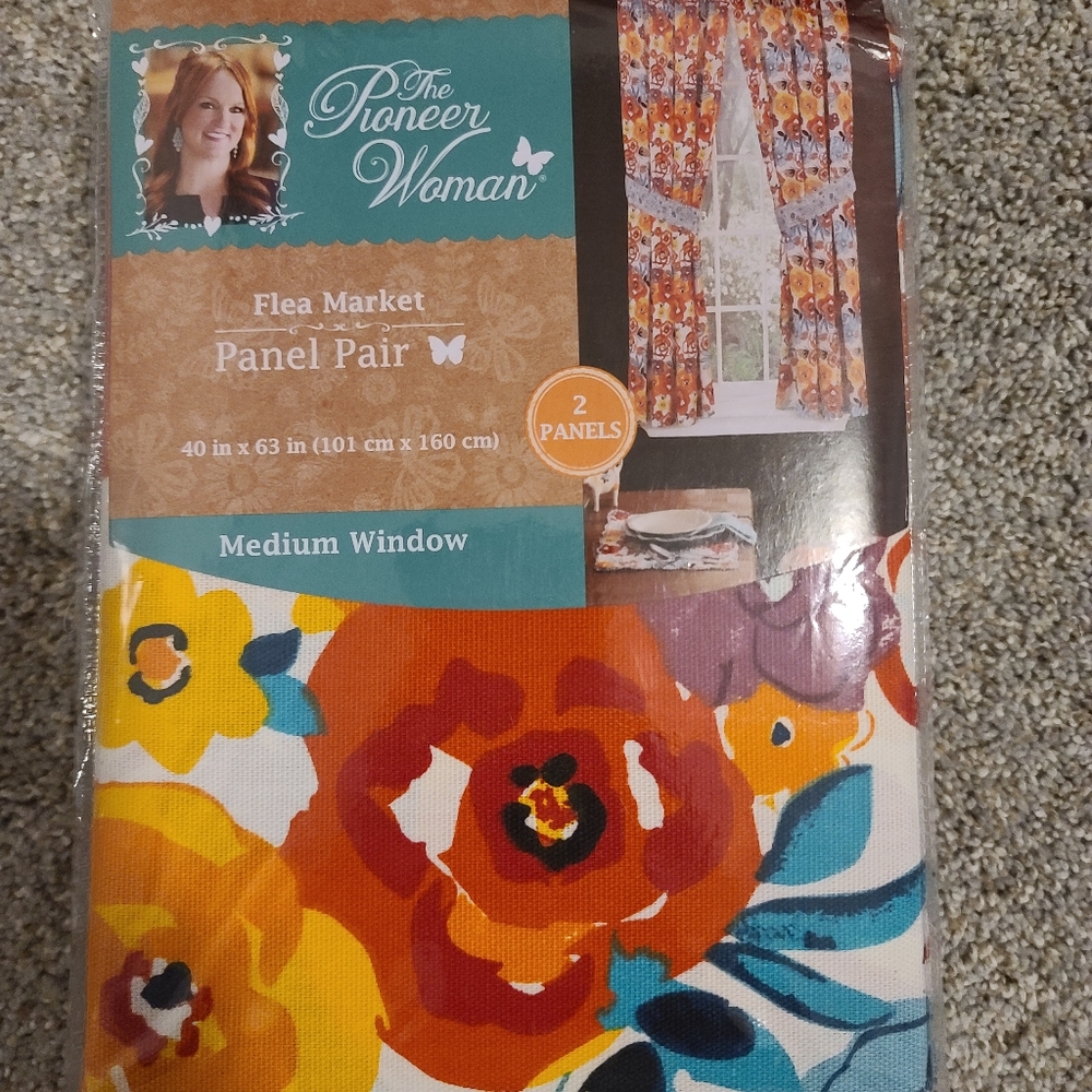 Brand New Pioneer Woman Flea Market Curtains
